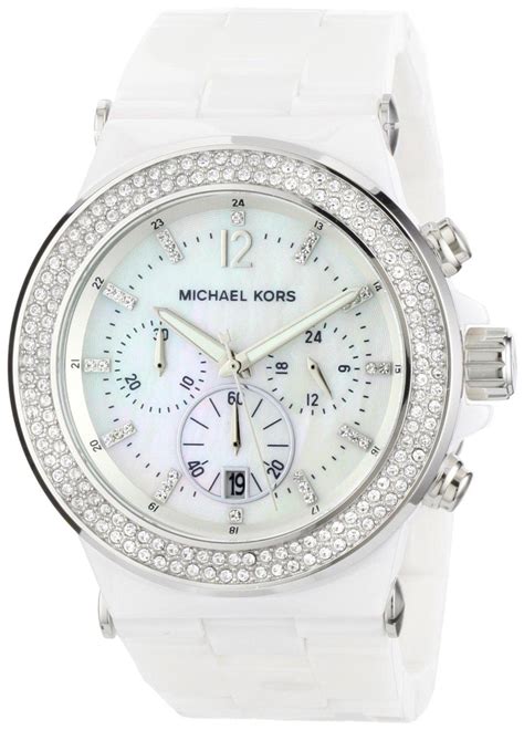 white watch for women michael kors|michael kors white watches.